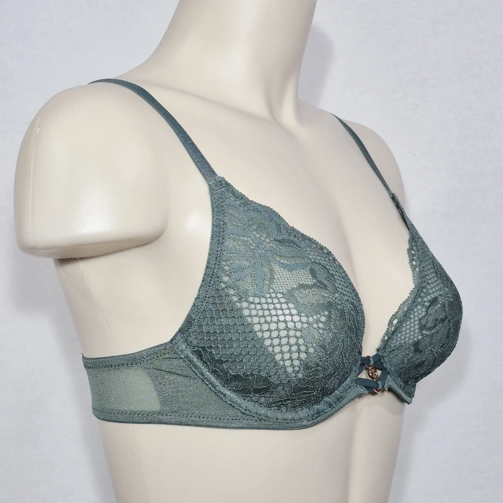 32A Auden‎ Unlined Lace Underwire Bra Green NWT